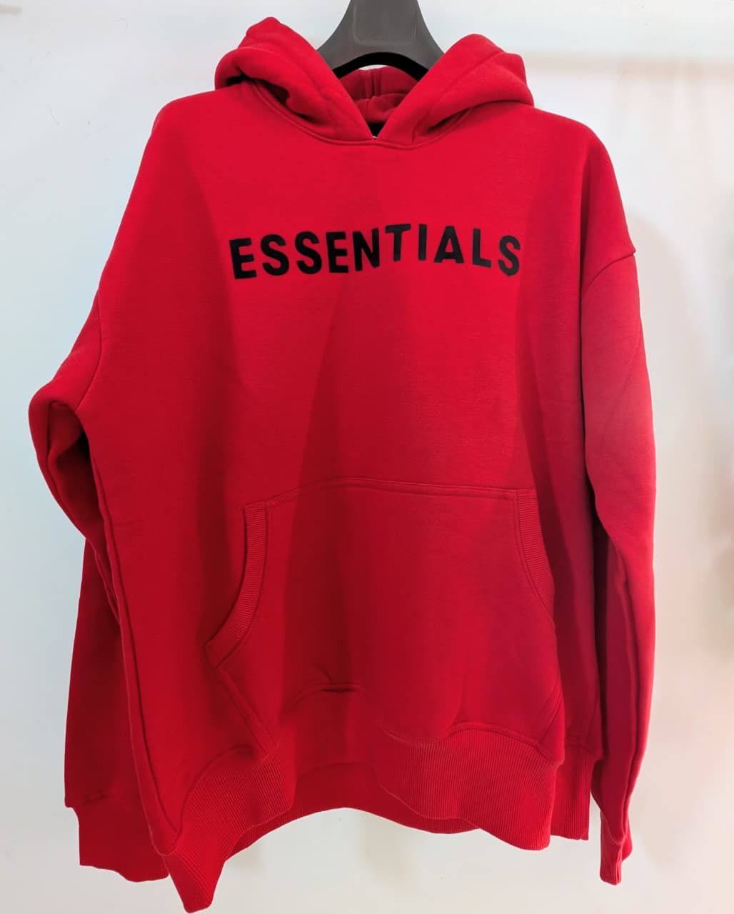 Premium Essential Men Red Printed Cotton Hoodie - Image 3