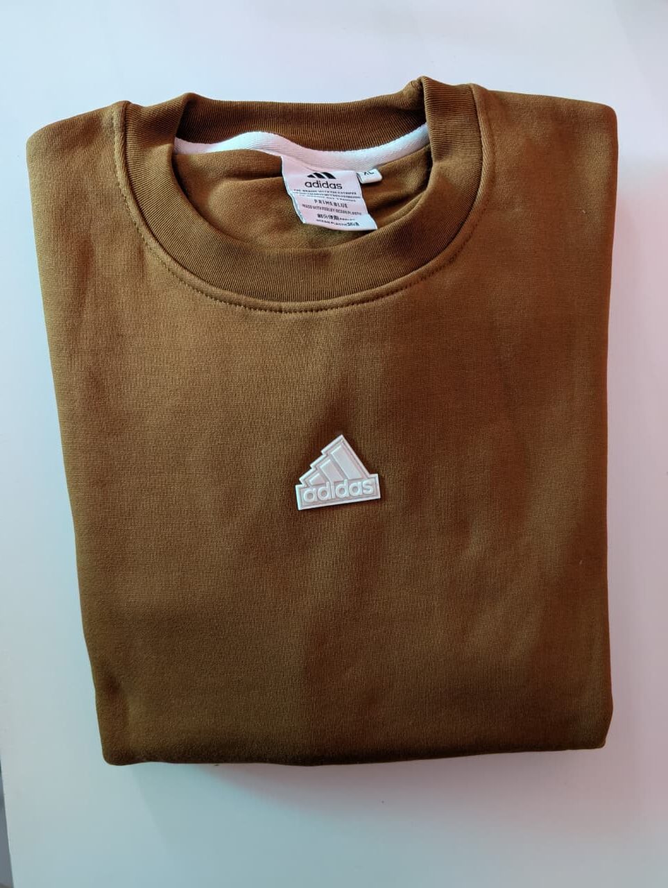 Premium Men Solid Brown Cotton Sweatshirt - Image 3