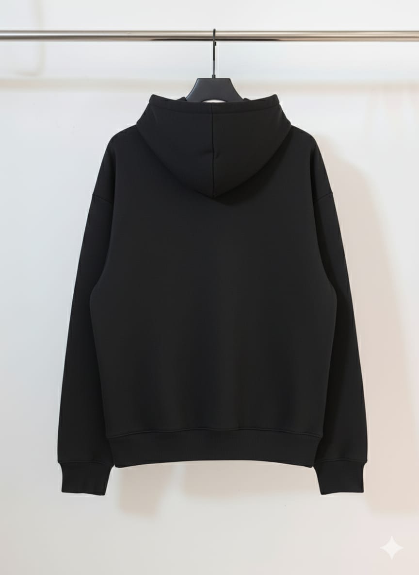 Premium Burberry Men Black Printed Cotton Hoodie - Image 2